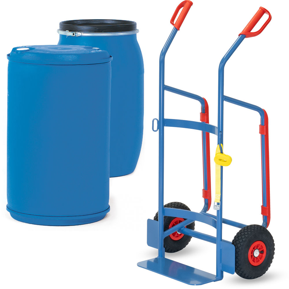 Fasskarre CLASSIC für 60 l - 220 l Stahl- und Kunststofffässer, Zurrgurt