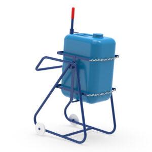 Fasskipper für 200 l Fässer mit Stahlwanne und Hebelstange Fasskipper Produktbild Ballonkipper für 60 l Ballons, fahrbar