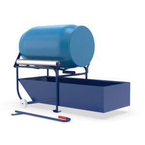 Fasskipper für 200 l Fässer mit Stahlwanne und Hebelstange Fasskipper Produktbild Fasskipper für 220 l Kunststoff-Fässer mit Stahlwanne und Hebelstange