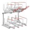 Doppelstockparker für Fahrräder bis 55 mm Reifenbreite, einseitig Doppelstockparker Produktbild Doppelstockparker für Fahrräder bis 55 mm Reifenbreite, einseitig