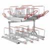 Doppelstockparker für Fahrräder bis 55 mm Reifenbreite, doppelseitig Doppelstockparker Produktbild Doppelstockparker für Fahrräder bis 55 mm Reifenbreite, doppelseitig