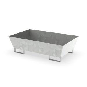 Auffangwanne aus Stahl, ohne Gitterrost, unterfahrbar, verzinkt, Auffangvolumen 205 l