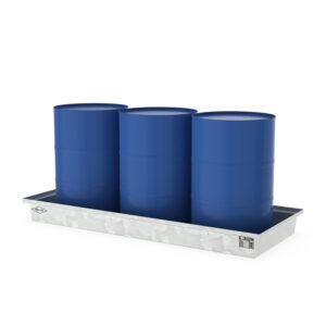 Sitzbank FlameShelter, Gestell aus Cortenstahl, Sitzfläche aus Holz, geschlossene Ausführung Parkbank Produktbild Paletten-Auffangwanne aus Stahl für 2 x 200 l Fässer, ohne Gitterrost, verzinkt, 2010x800x180mm