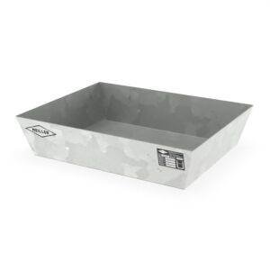 Paletten-Auffangwanne aus Stahl für 1 x 60 l Fass, ohne Gitterrost, verzinkt, 800x640x180mm