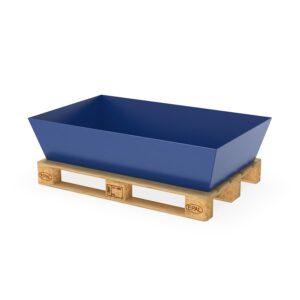 Auffangwanne aus Stahl für 3 x 200 l Fässer, ohne Gitterrost, unterfahrbar, lackiert, 2010x800x280mm Auffangwannen aus Stahl Produktbild Paletten-Auffangwanne aus Stahl für 2 x 200 l Fässer, ohne Gitterrost, lackiert