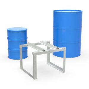 Fassbock für 1 liegendes 200 l oder 50/60 l Fass, feuerverzinkt