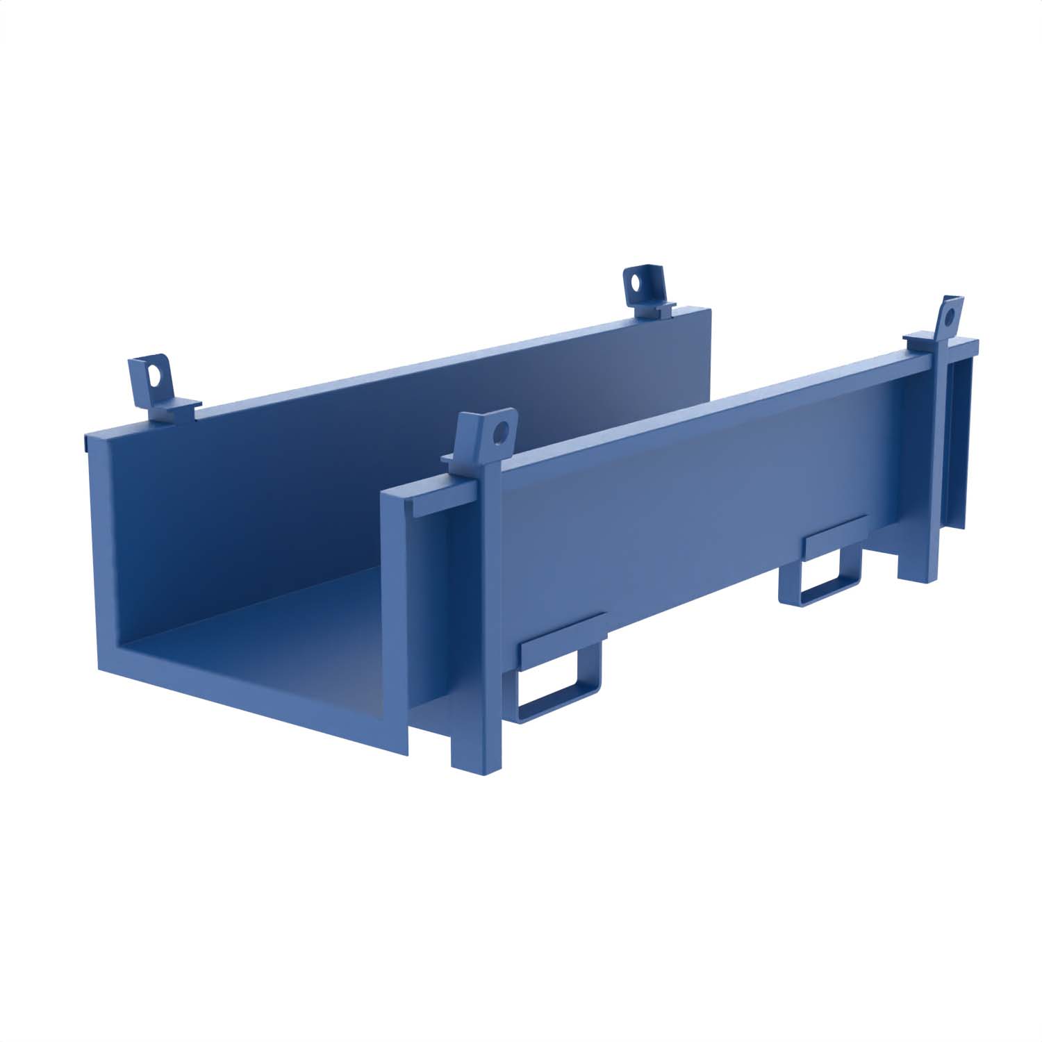 Langgutkassette aus Stahl, Länge 1500 mm, 6-fach stapelbar