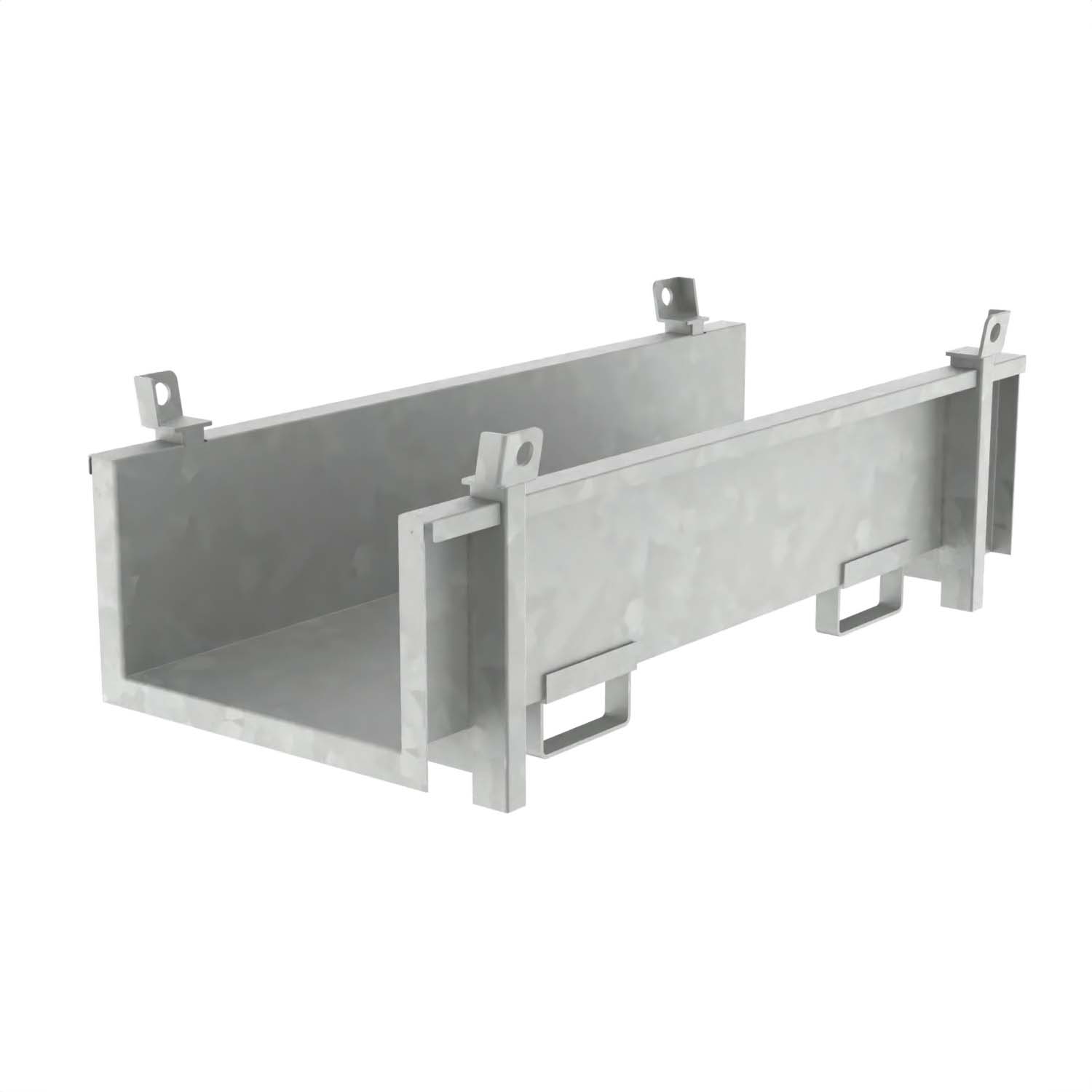 Langgutkassette aus Stahl, Länge 1500 mm, 6-fach stapelbar