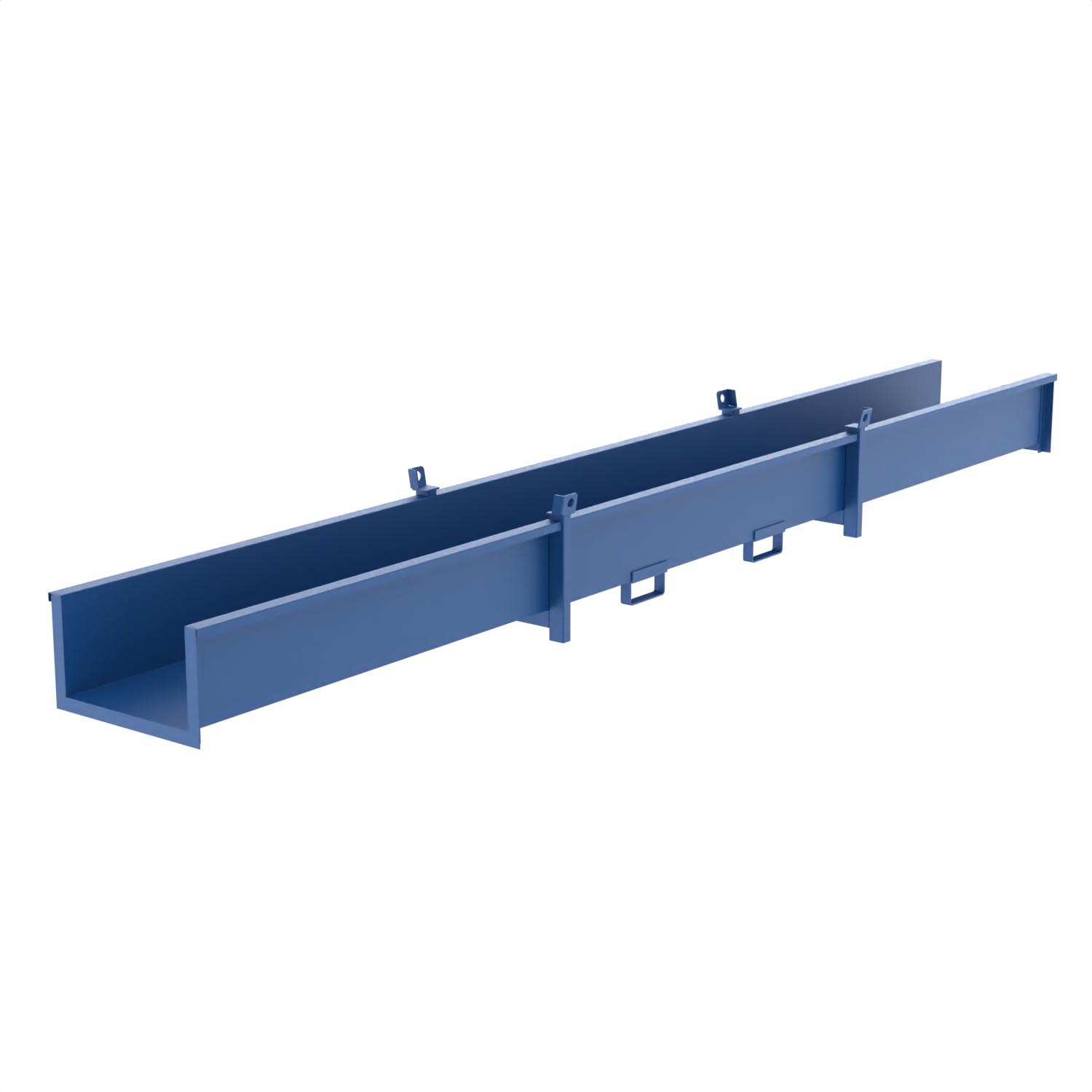 Langgutkassette aus Stahl, Länge 5000 mm, 6-fach stapelbar