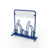 P 591 FL – Fahrrad-Parker mit Werbefläche aus Flacheisen Fahrradparker mit Werbefläche Produktbild P 591 FL – Fahrrad-Parker mit Werbefläche aus Flacheisen
