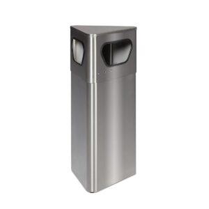 Abfallsammler aus Edelstahl, Volumen 32 l, verschließbar, mit Inneneinsatz