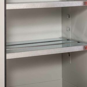 Gasflaschenwagen für 1 x 10 Liter Gasflasche, mit Standplatte Gasflaschenwagen Produktbild Einlegeboden für Lithium-Akku-Schrank FMplus S