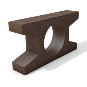 Bodenanker für Standard-Parkbänke aus Recycling-Kunststoff, zum Einbetonieren oder Eingraben