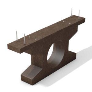 Bodenanker für Parkbänke TRAFALGAR SQUARE und PICCADILLY aus Recycling-Kunststoff, zum Einbetonieren oder Eingraben