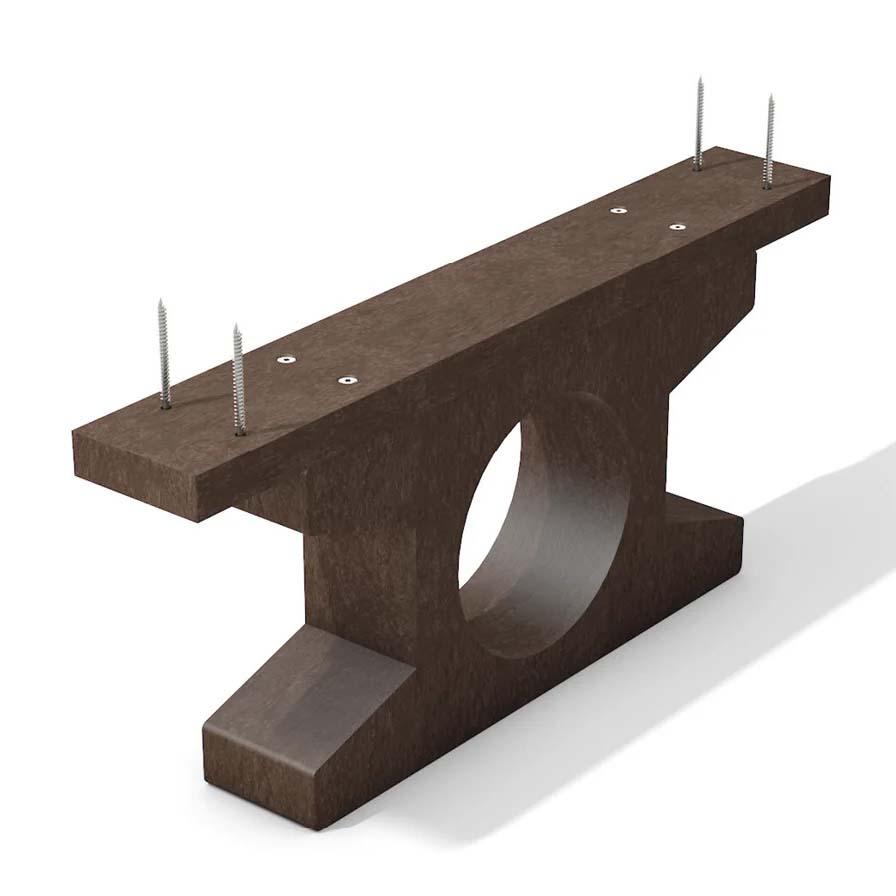 Bodenanker für Parkbänke TRAFALGAR SQUARE und PICCADILLY aus Recycling-Kunststoff, zum Einbetonieren oder Eingraben