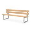 Parkbank mit Gestell aus Stahl, Sitzfläche und Rückenlehne aus Holz Parkbank Produktbild Parkbank mit Gestell aus Stahl, Sitzfläche und Rückenlehne aus Holz