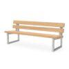 Parkbank mit Gestell aus Stahl, Sitzfläche und Rückenlehne aus Holz Parkbank Produktbild Parkbank mit Gestell aus Stahl, Sitzfläche und Rückenlehne aus Holz