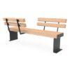 CUBE Parkbank mit Doppel-Rückenlehne, Gestell aus duplexbeschichtetem Stahl