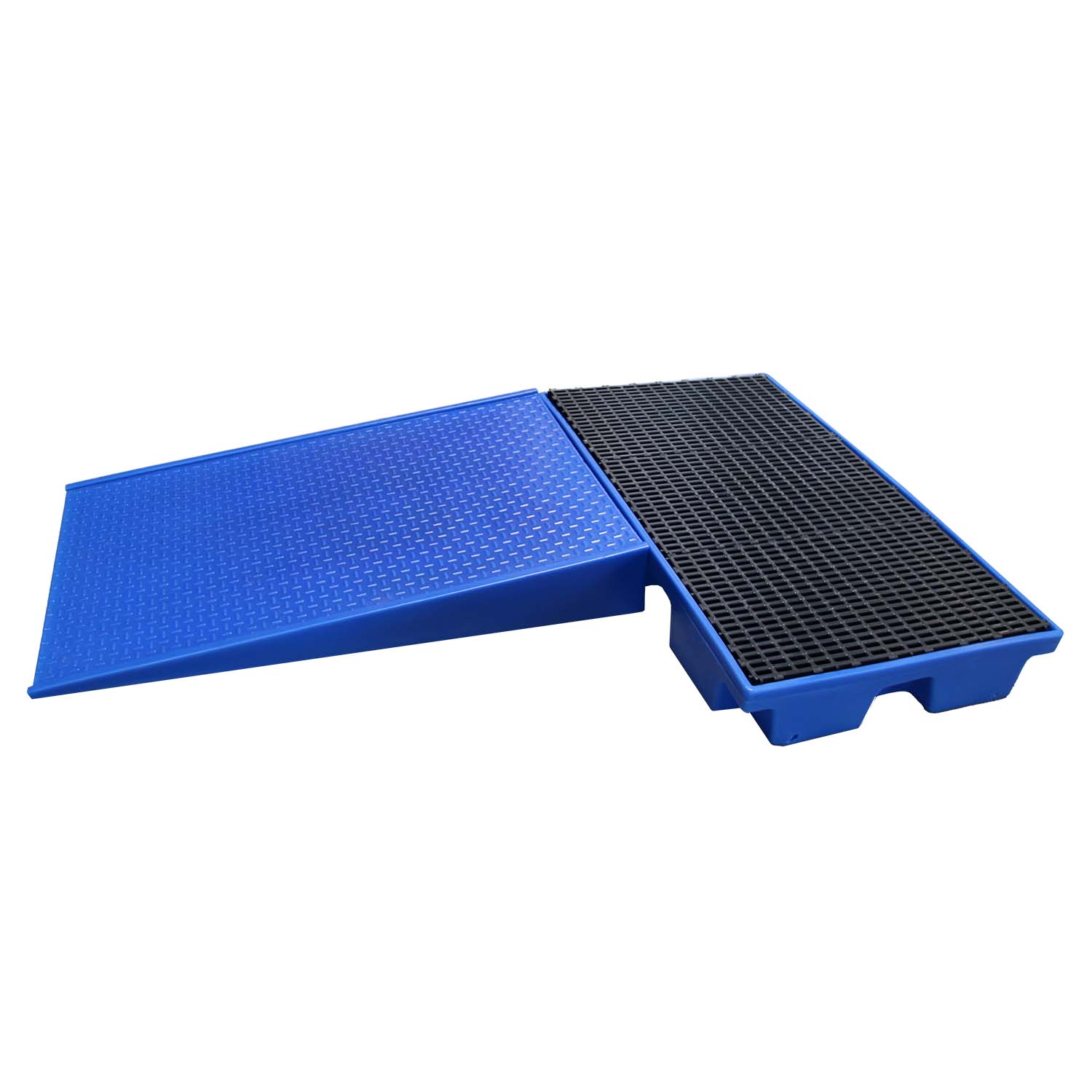 Auffahrrampe für Flächenschutzelemente aus PE-HD, 1200x800x150mm