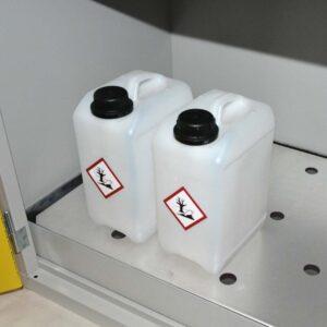 Lochblecheinsatz für Bodenwanne des Chemikalien-Abzugsunterschrank mit Breite 600 mm