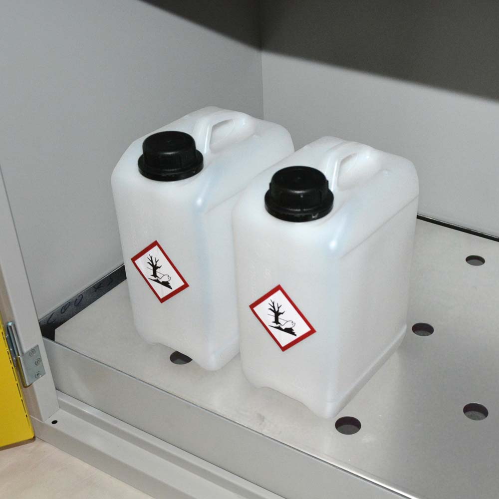 Lochblecheinsatz für Bodenwanne des Chemikalien-Abzugsunterschrank mit Breite 600 mm