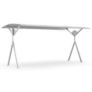 Schwenküberdachung D 560 aus Stahl, verzinkt, Dacheinkleidung aus Wellblech, zum Aufdübeln, B 4.500mm