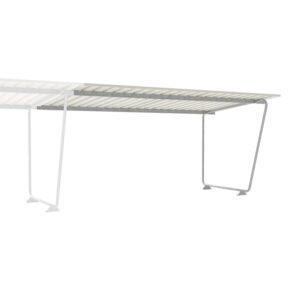 Fahrradüberdachung D 571 aus Stahl, verzinkt, Dacheinkleidung aus Trapezblech, verzinkt und farbbeschichtet, zum Aufdübeln, B 5.010mm, Anbaueinheit