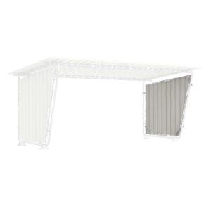 Seitenwand für Fahrradüberdachung D 571 aus Trapezblech, verzinkt und farbbeschichtet, rechte Seite