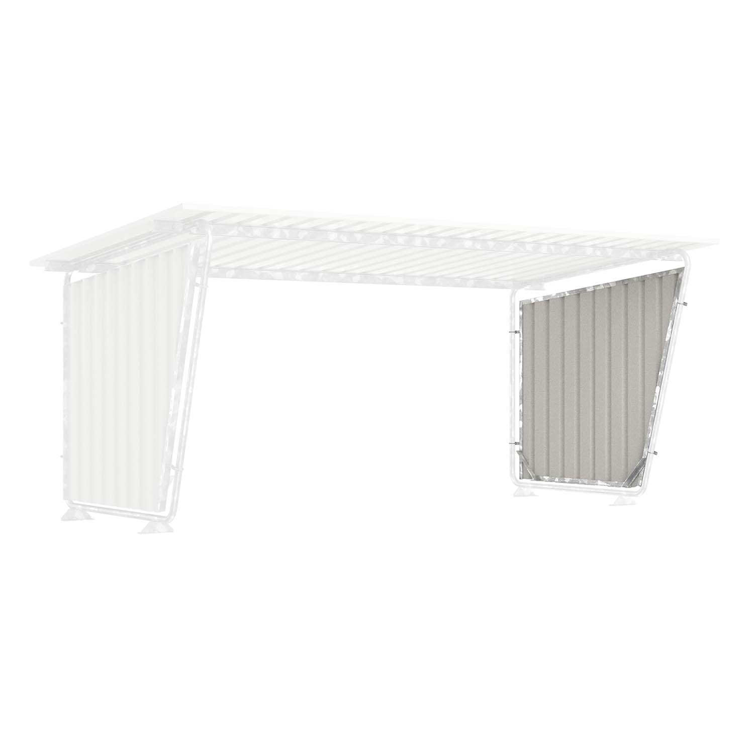 Seitenwand für Fahrradüberdachung D 571 aus Trapezblech, verzinkt und farbbeschichtet, rechte Seite