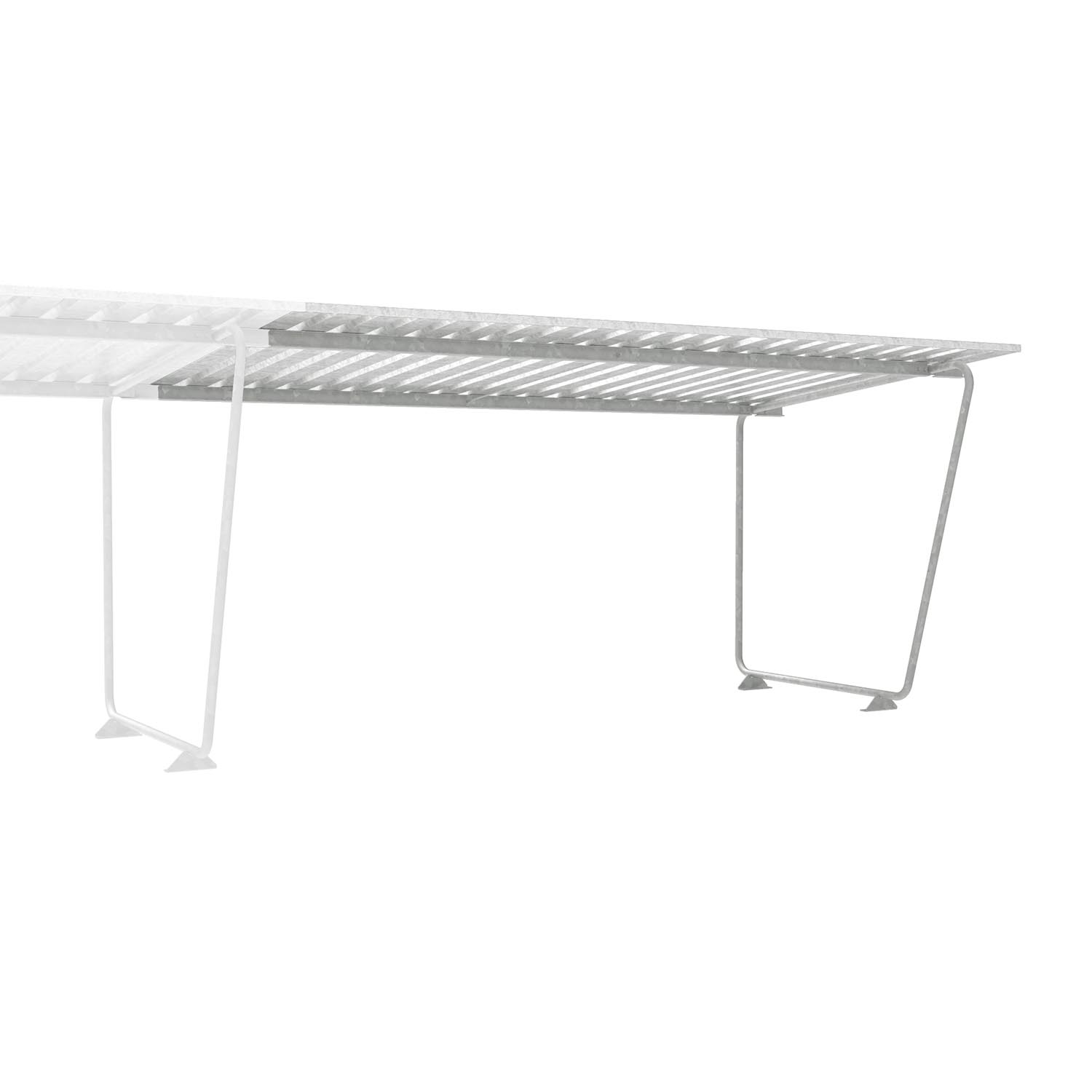 Fahrradüberdachung D 571 aus Stahl, verzinkt, Dacheinkleidung aus Trapezblech, verzinkt, zum Aufdübeln, B 5.010mm, Anbaueinheit