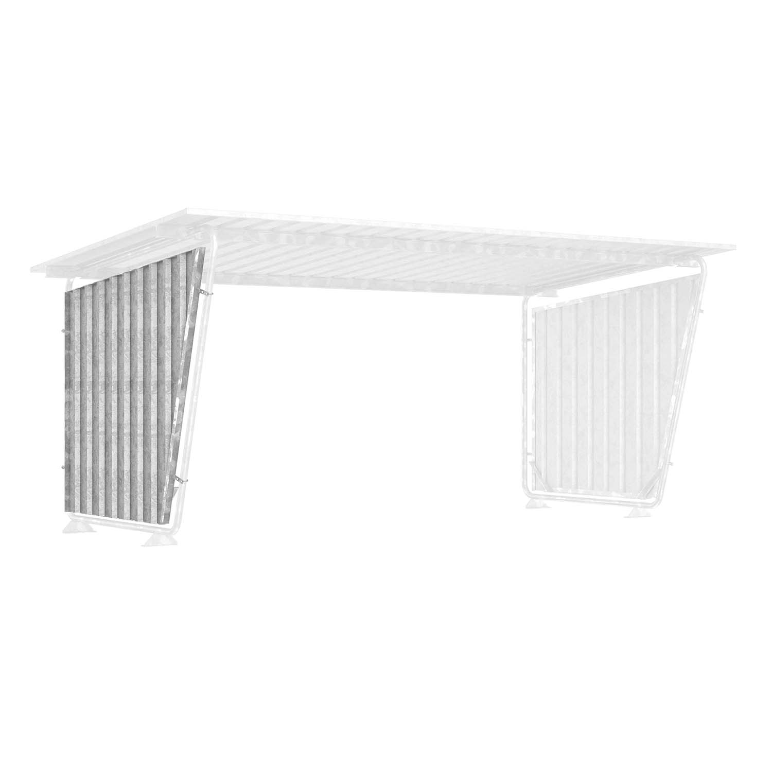 Seitenwand für Fahrradüberdachung D 571 aus Trapezblech, verzinkt, linke Seite