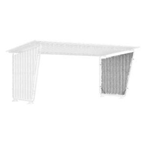 Seitenwand für Fahrradüberdachung D 571 aus Trapezblech, verzinkt, rechte Seite