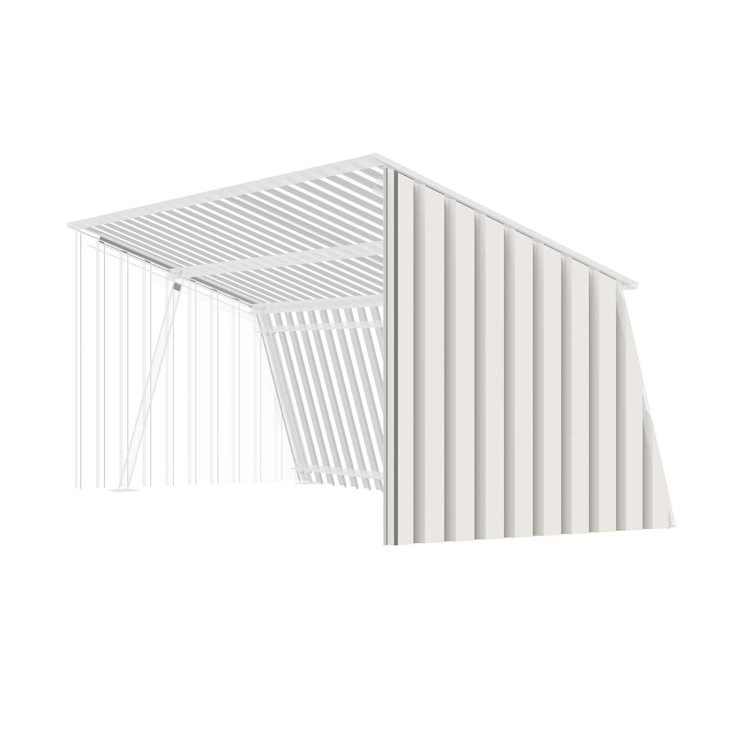 Seitenwand für Fahrradüberdachung D 577 aus Trapezblech, verzinkt und farbbeschichtet, rechte Seite