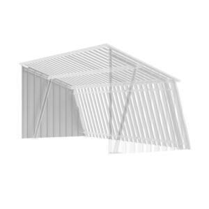 Seitenwand für Fahrradüberdachung D 577 aus Trapezblech, verzinkt, linke Seite