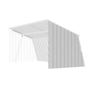 Seitenwand für Fahrradüberdachung D 577 aus Trapezblech, verzinkt, rechte Seite