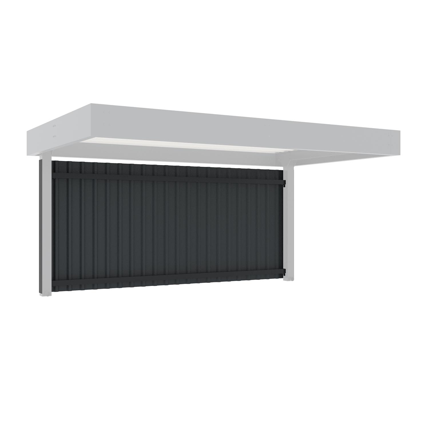 Rückwand für Fahrradüberdachung D 579, aus Trapezblech, verzinkt und farbbeschichtet