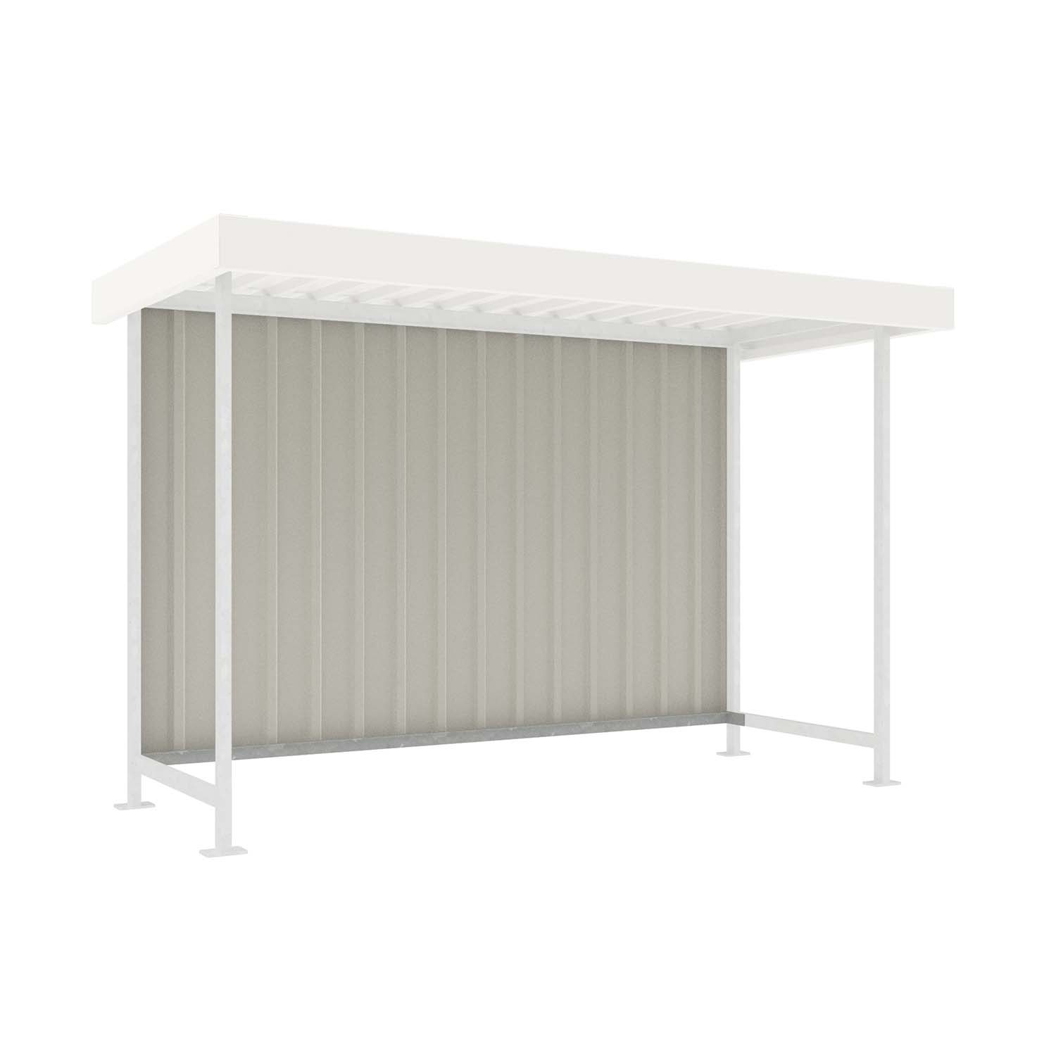 Rückwand für D 586 Fahrradüberdachung, aus Trapezblech, verzinkt und farbbeschichtet