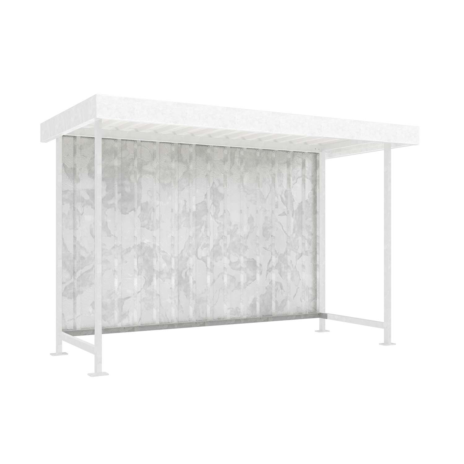 Rückwand für D 586 Fahrradüberdachung, aus Trapezblech, verzinkt