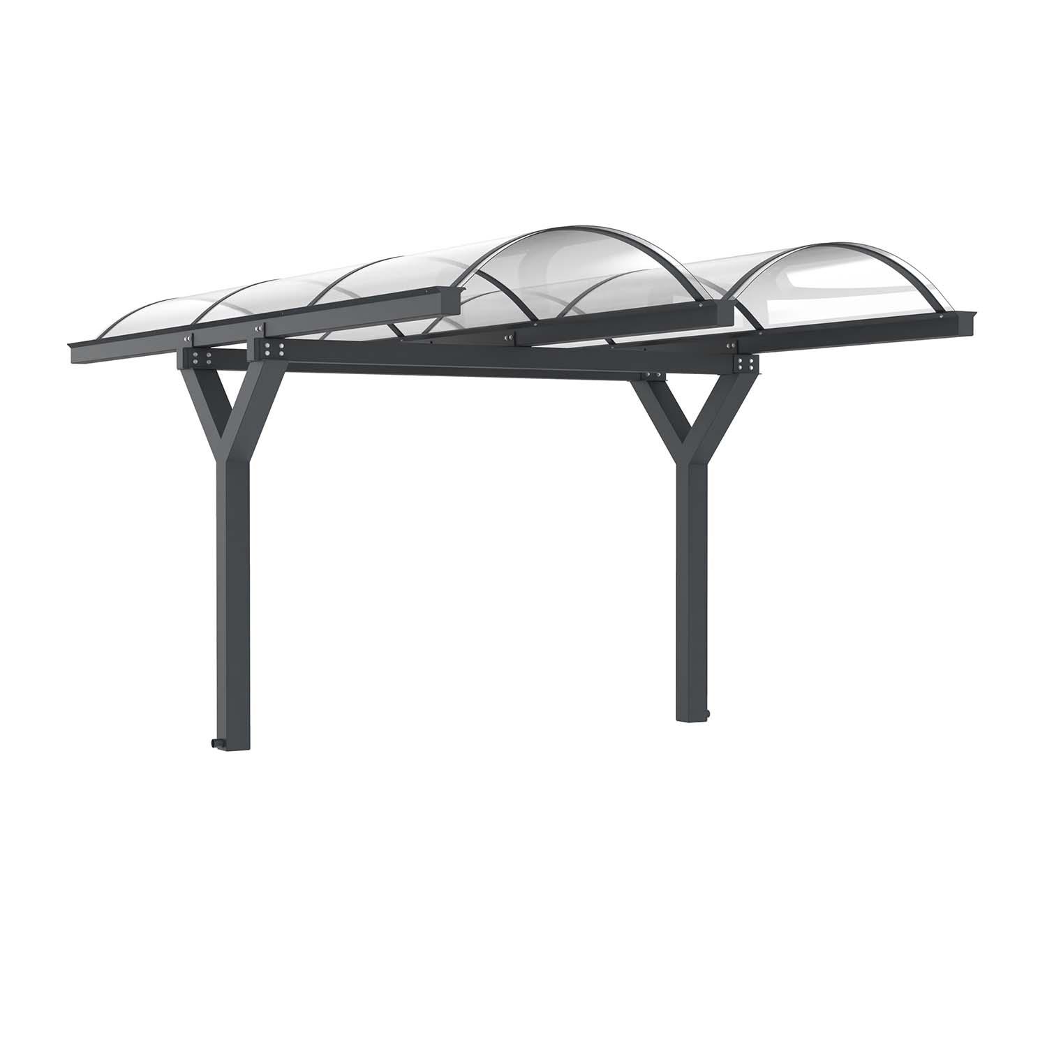 D 590 Wartehalle und Fahrradüberdachung, Grundeinheit, doppelseitig, Breite 3000 mm