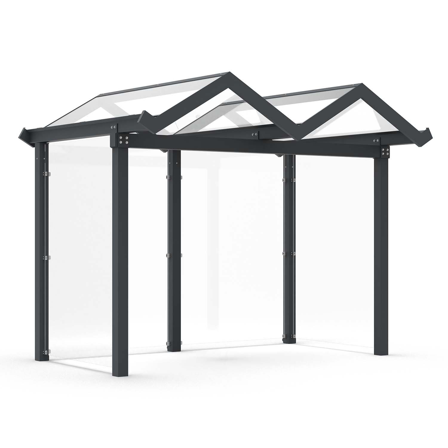 D 591 Wartehalle und Fahrradüberdachung, Grundeinheit, einseitig, B 3310 mm