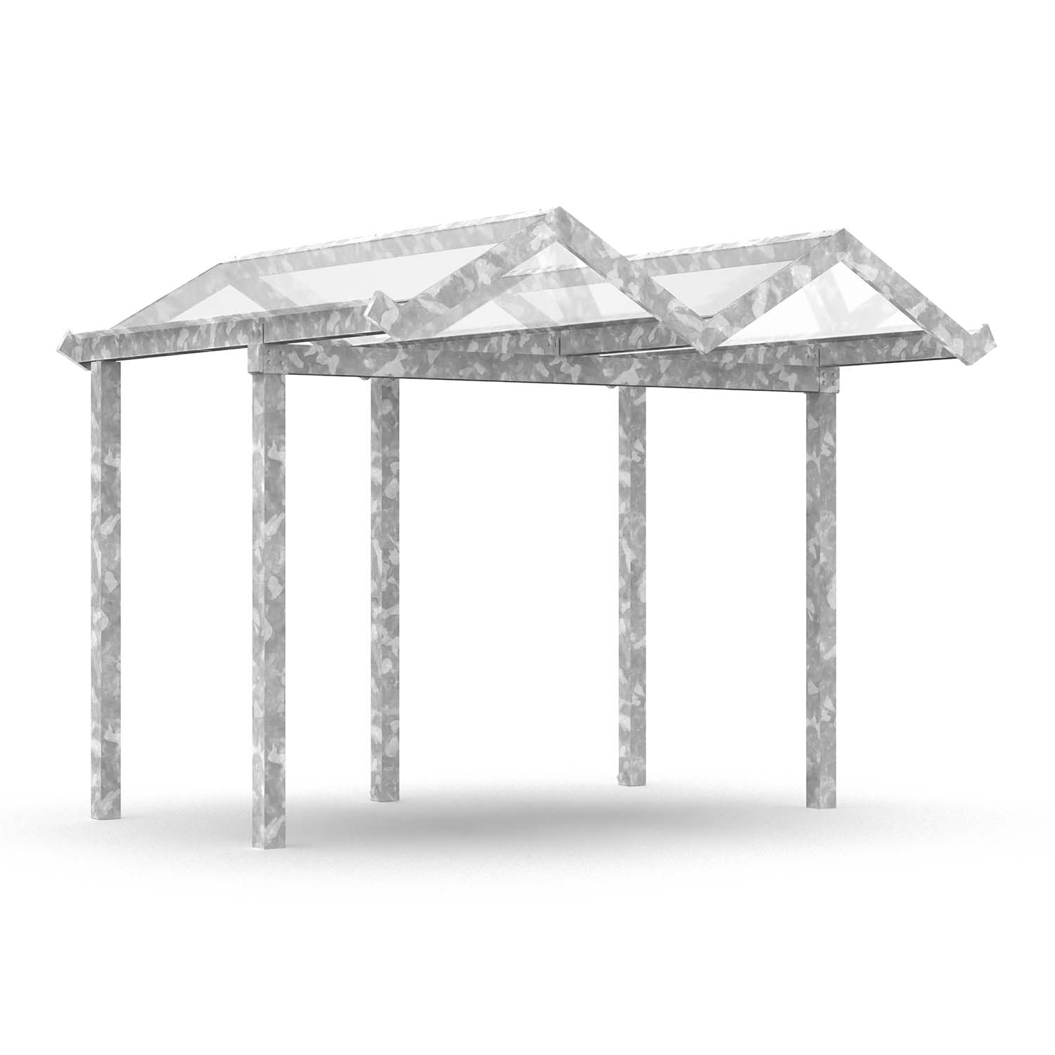 D 591 Wartehalle und Fahrradüberdachung, Grundeinheit, einseitig, B 3310 mm