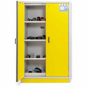 F90 Sicherheitsschrank für Lithium-Akkus, 4 Lagerebenen, Breite 1200 mm, Höhe 1960 mm