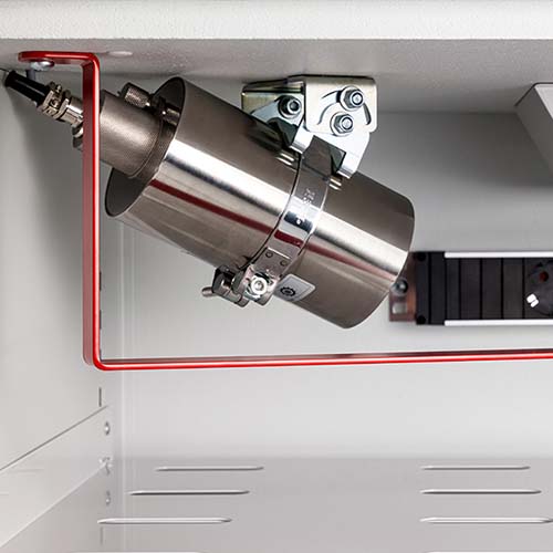 F90 Lithium-Akku-Ladeschrank ULTRA, Flügeltüren mit Tür-Schließautomatik und Einhandbedienung, Warnsystem, integr. Entlüftung F90 Sicherheitsschrank für Lithium-Akkus Produktbild F90 Lithium-Akku-Ladeschrank ULTRA, Flügeltüren mit Tür-Schließautomatik und Einhandbedienung, Warnsystem, integr. Entlüftung