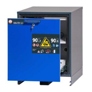 F90 Lithium-Akku-Unterbau-Ladeschrank CHARGE UB, selbstschließende Schublade, mit Brandwarnsystem, integr. Entlüftung