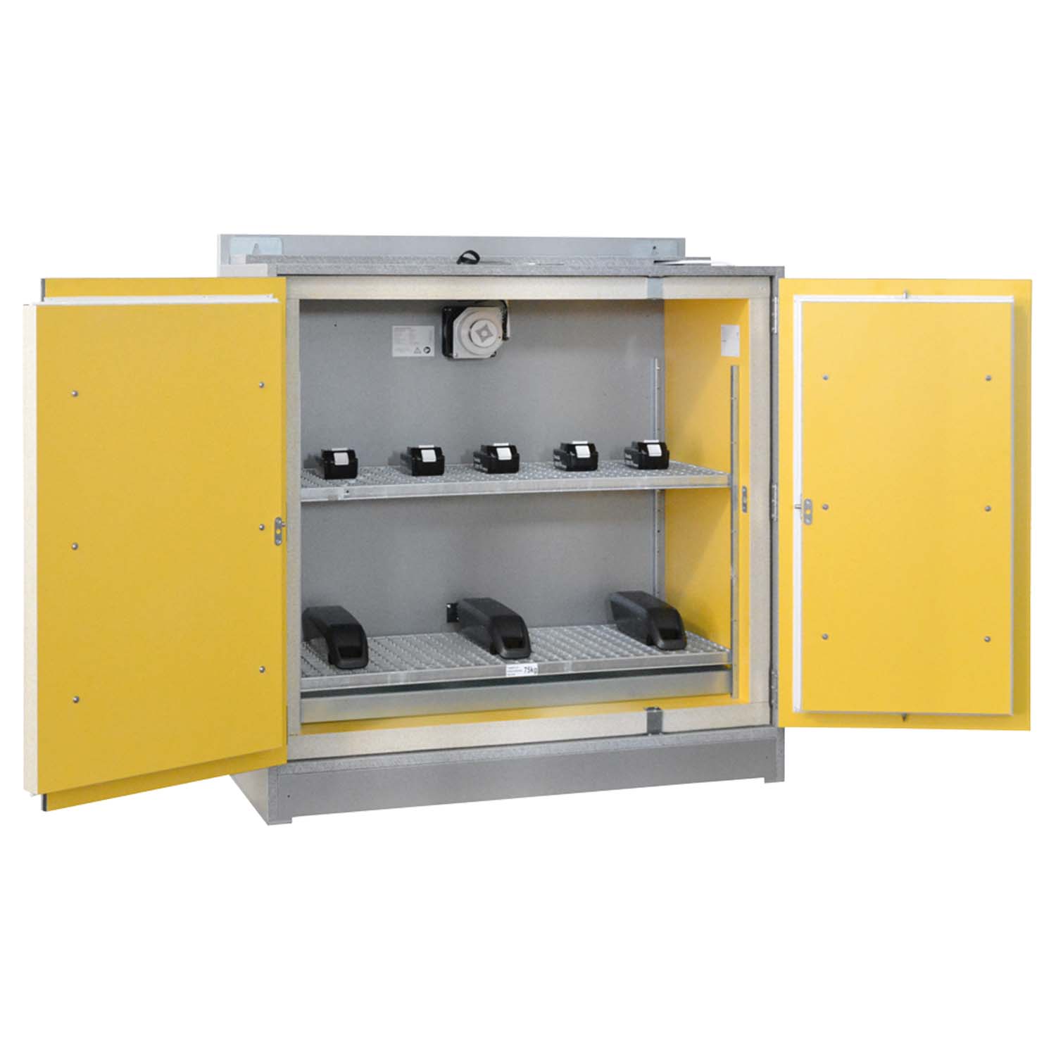 F90 Lithium-Akku-Lagerschrank basicSTORE, optionales Brandunterdrückungssystem, 1148 x 591 x 1222 mm F90 Sicherheitsschrank für Lithium-Akkus Produktbild F90 Lithium-Akku-Lagerschrank basicSTORE, optionales Brandunterdrückungssystem, 1148 x 591 x 1222 mm