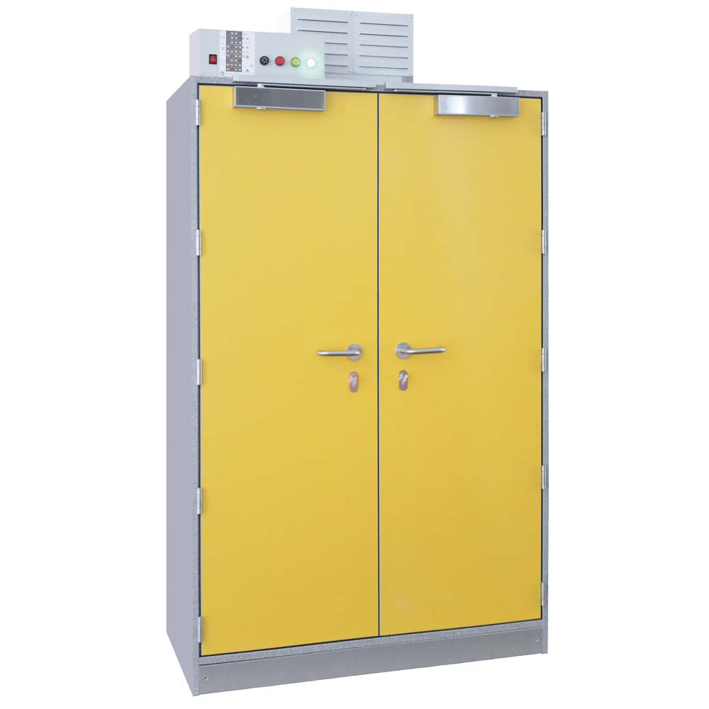 F90 Lithium-Akku-Lagerschrank safeSTORE, optionales Brandunterdrückungssystem, 1212 x 664 x 2250 mm