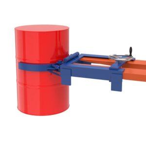 Fassroller aus Edelstahl (V2A) für 200 l Fässer Fasshandling-Geräte aus Edelstahl Produktbild Fassgreifer für die 1-Fassaufnahme, Anbaugerät für Elektrohubwagen