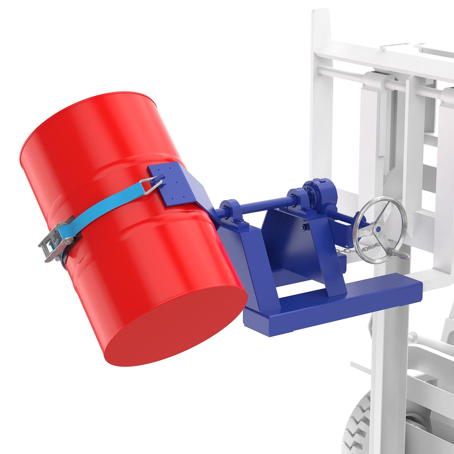 Fasswender für 200 l Fässer, Stapleranbaugerät