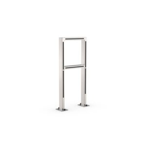 Fahrradanlehnbügel 9331 E mit Knierohr, mit integrierten Silikonschläuchen