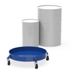 Fassroller aus Edelstahl (V2A) für 200 l Fässer Fasshandling-Geräte aus Edelstahl Produktbild Fassroller aus Stahl, farbbeschichtet, für 200 l Fässer, flüssigkeitsdicht verschweißt